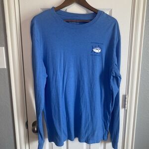 Southern Tide Long Sleeve Skipjack Graphic T-Shirt‎ Blue Men's Large